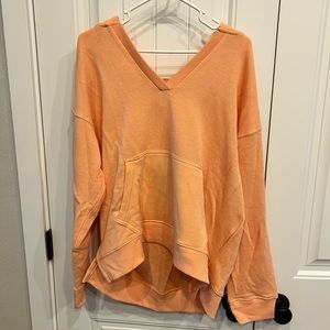 American eagle peach/coral poncho sweatshirt